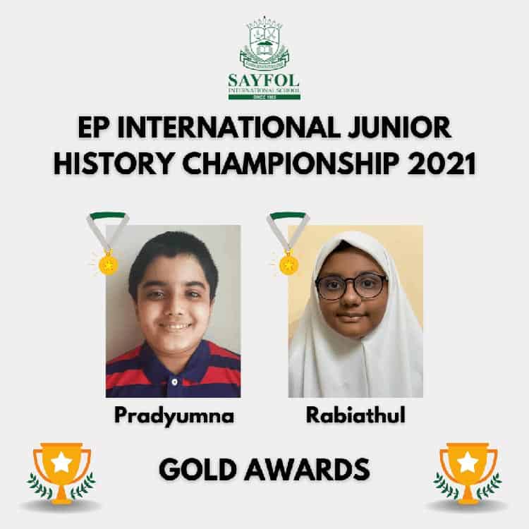 Achievements - EP International Junior History Championship 2021