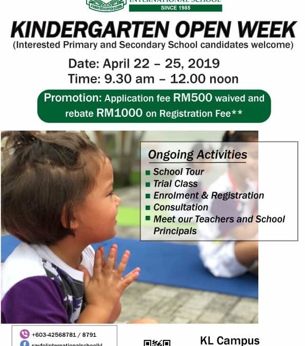 THE NEW KINDERGARTEN in the grounds of Sayfol is NOW OPEN