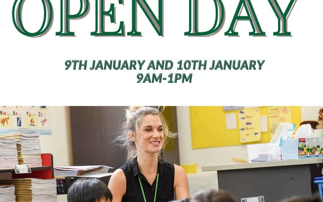 Open Days (9th January to 10th January 2021)