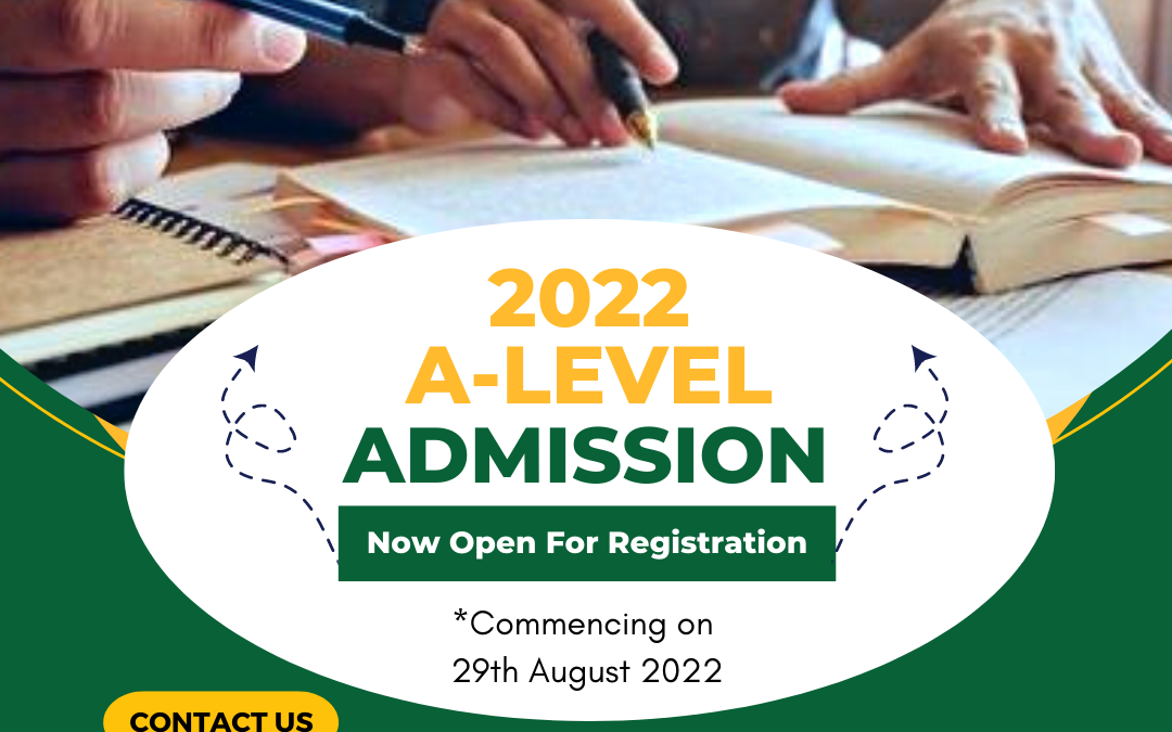 A-Level Admission 2022/2023 (August Intake)